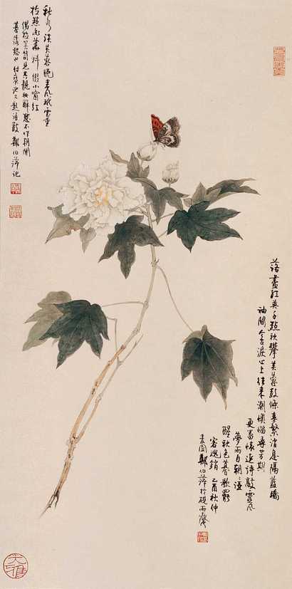 郑伯萍 芙蓉花 镜心